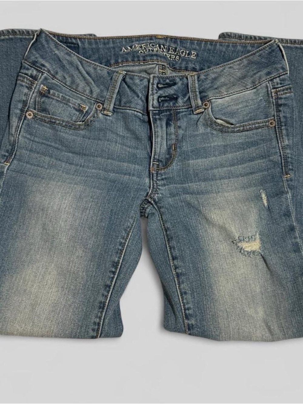 American Eagle Outfitters Faded Light Blue Bootcut Jeans